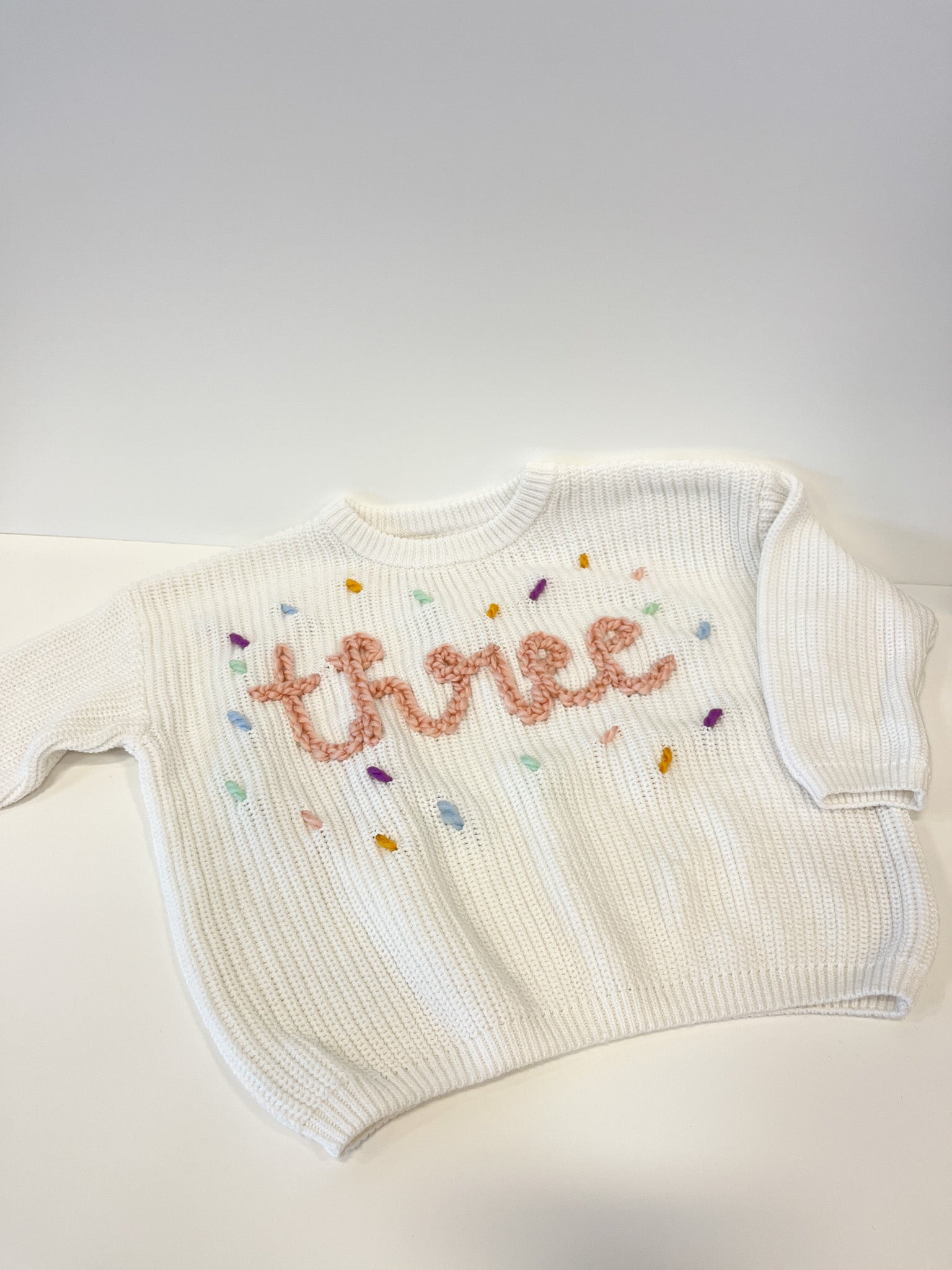 Three Embroidered Knit Sweater The Fourth