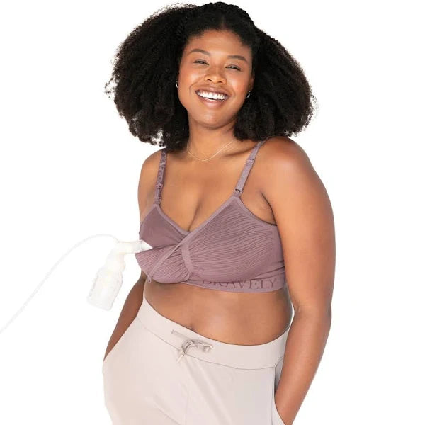 Kindred Bravely Sublime Hands Free Pumping Bra | Patented All-in-One  Pumping & Nursing Bra with EasyClip (Twilight, Medium)