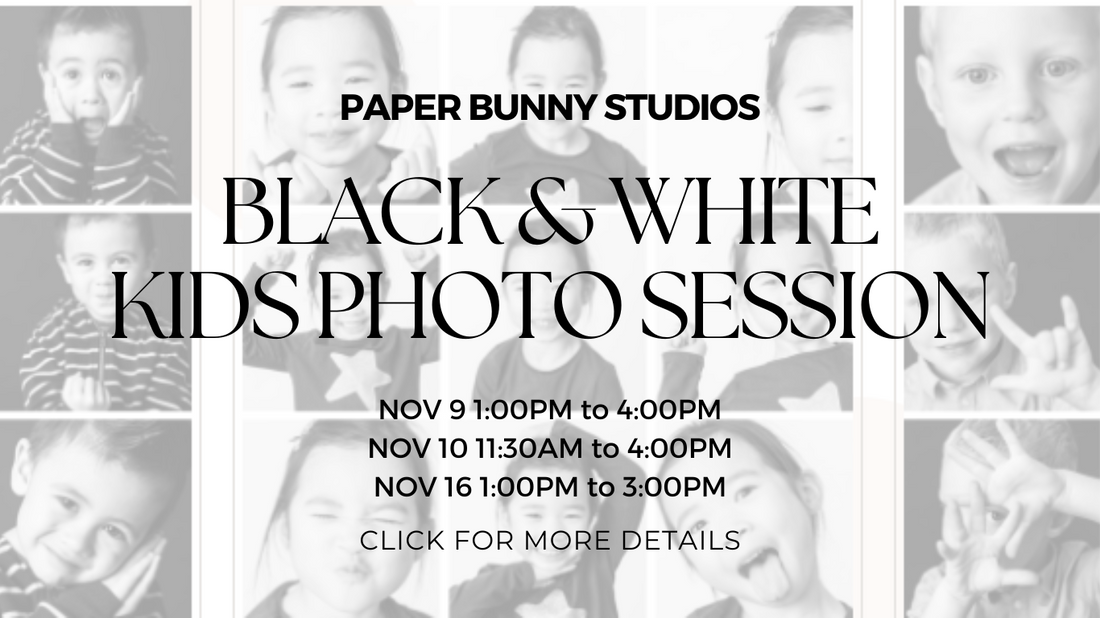 November Black & White Kids Photo Sessions