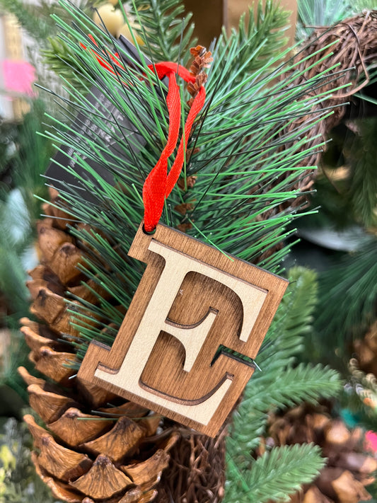 Block Style Monogram Gift Tag