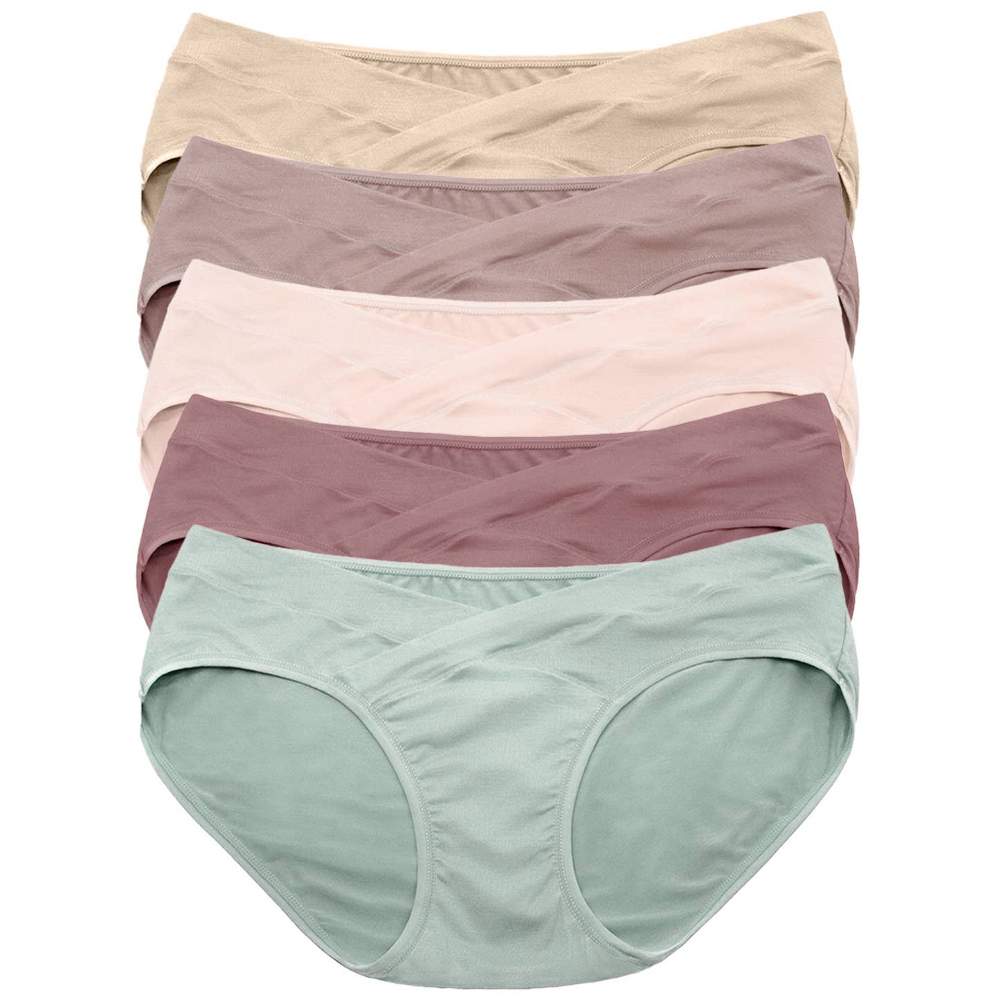 Under-The-Bump Bikini Underwear (5-Pack) Maternity/Postpartum Assorted Pastels