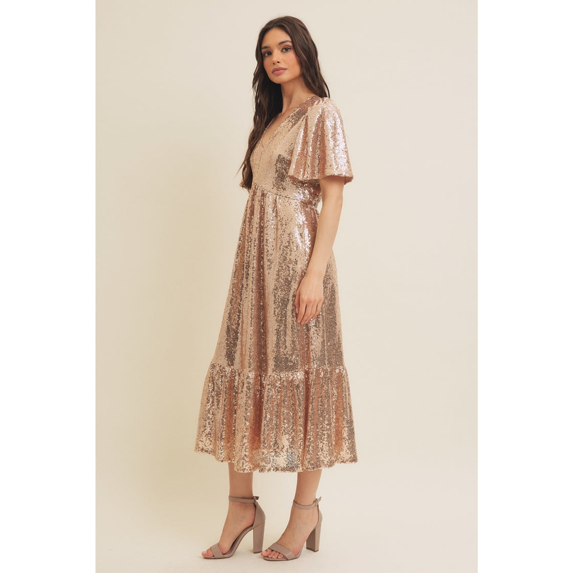 Karsyn Sequin Midi Dress - Final Sale