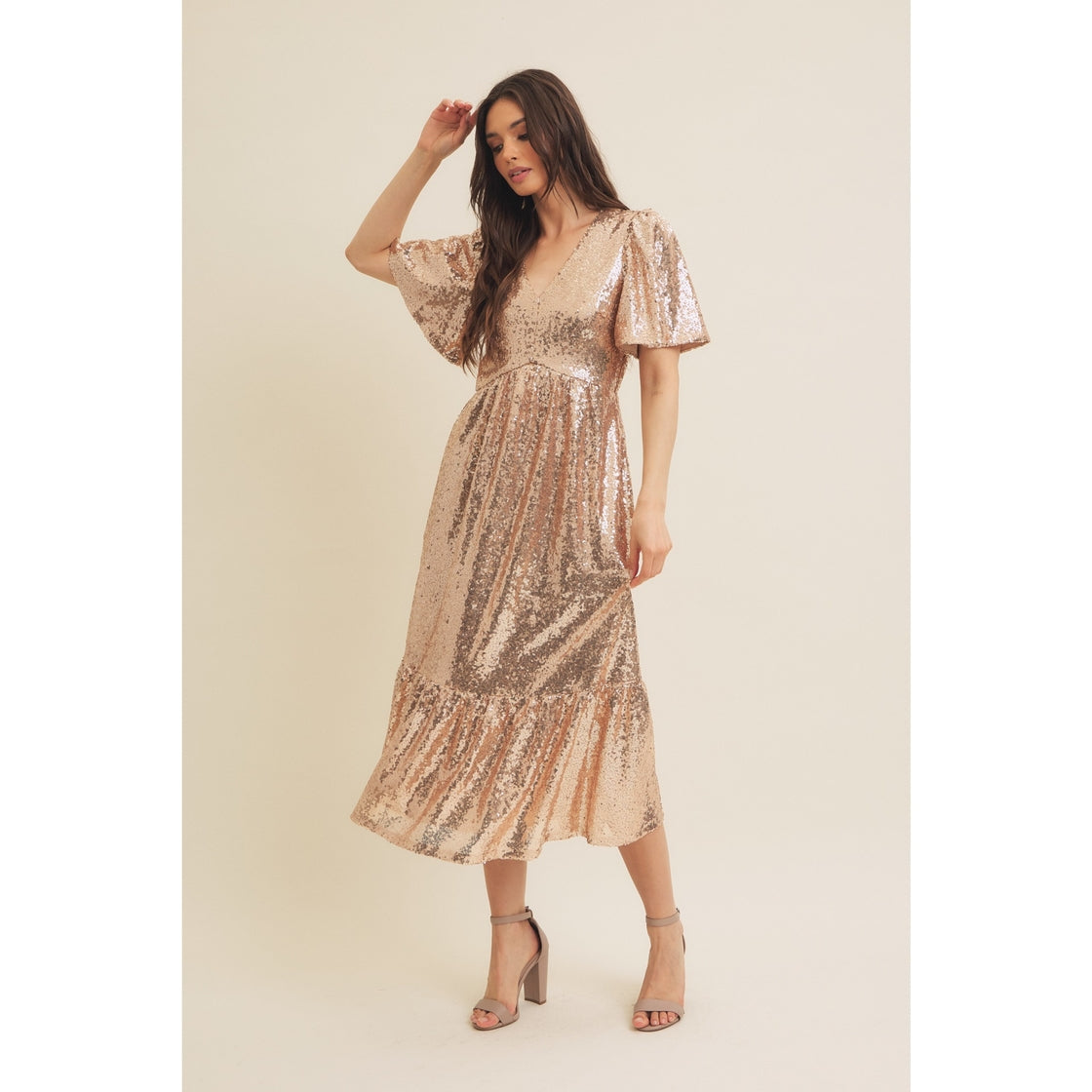 Karsyn Sequin Midi Dress - Final Sale