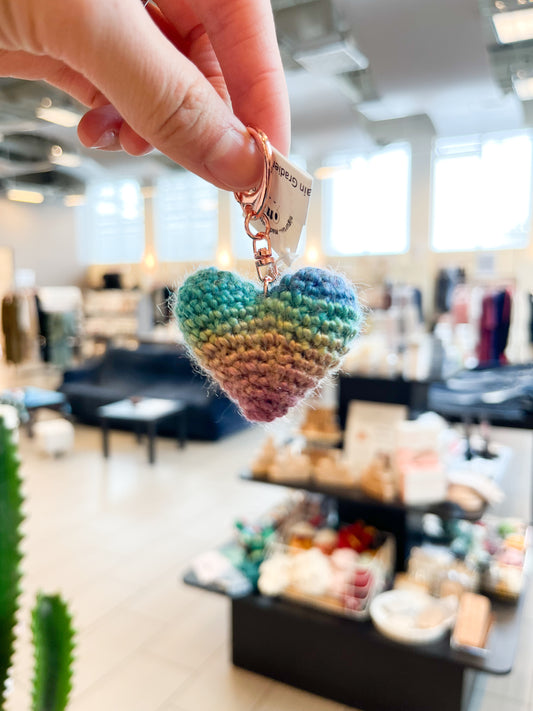 Heart Crochet Keychains