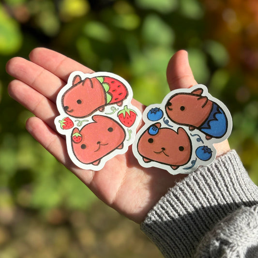 Capybara Fruit Sticker