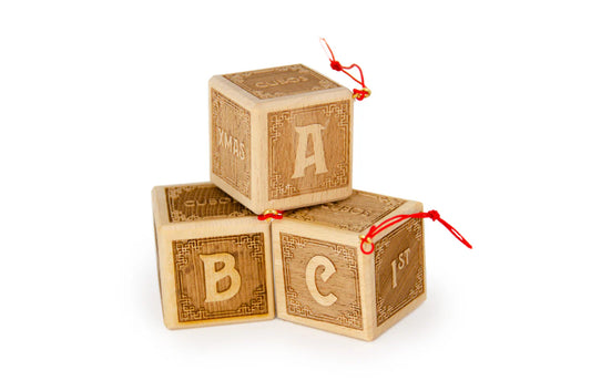 Christmas Alphabet Block Ornament