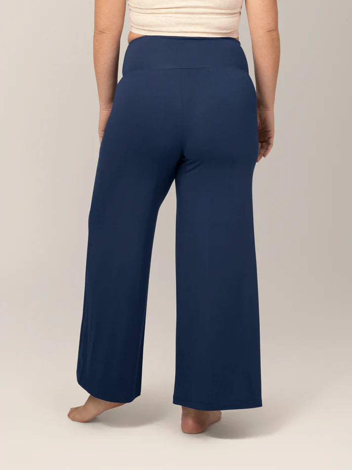 Bamboo Wide Leg Navy Lounge Pant