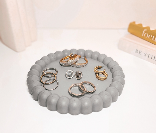 Bubble Shaped Jewelry Tray in Dark Grey