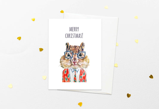 Chipmunk Christmas Card