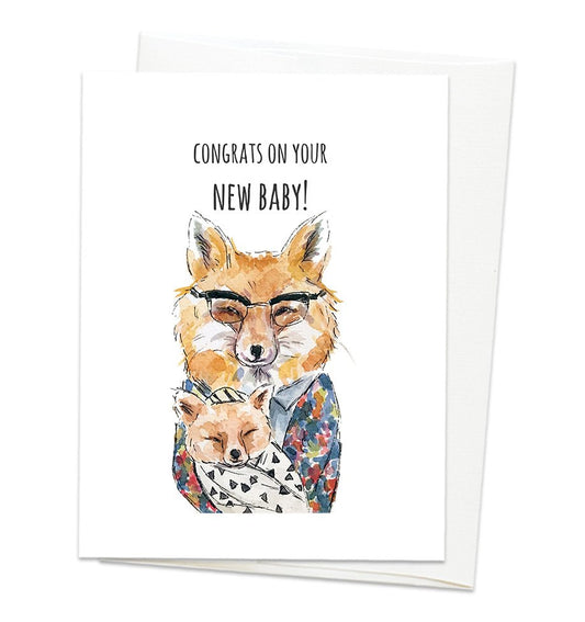 New Baby Fox Card