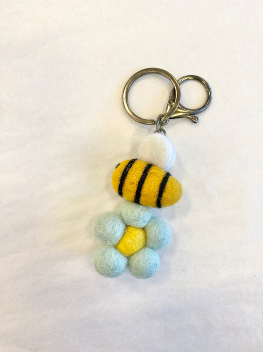 Flower Bee Keychain