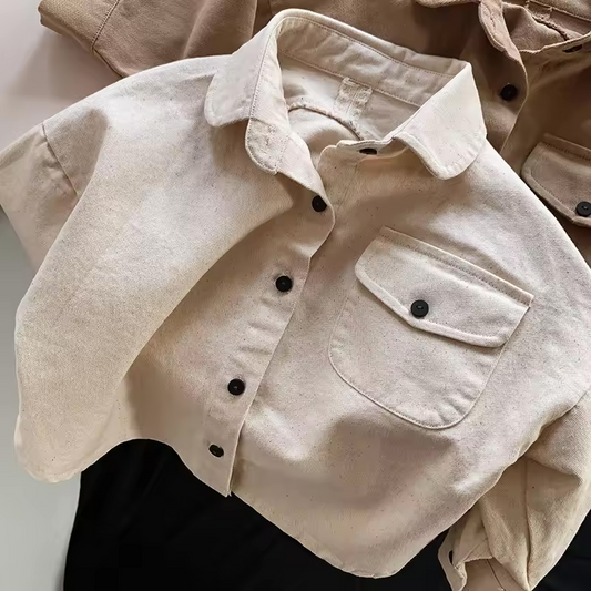 Miles Button Up Shirt in Cream