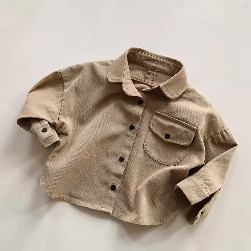 Miles Button Up Shirt in Khaki