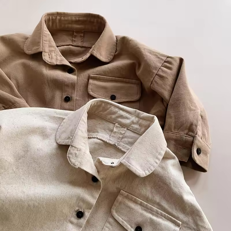 Miles Button Up Shirt in Khaki