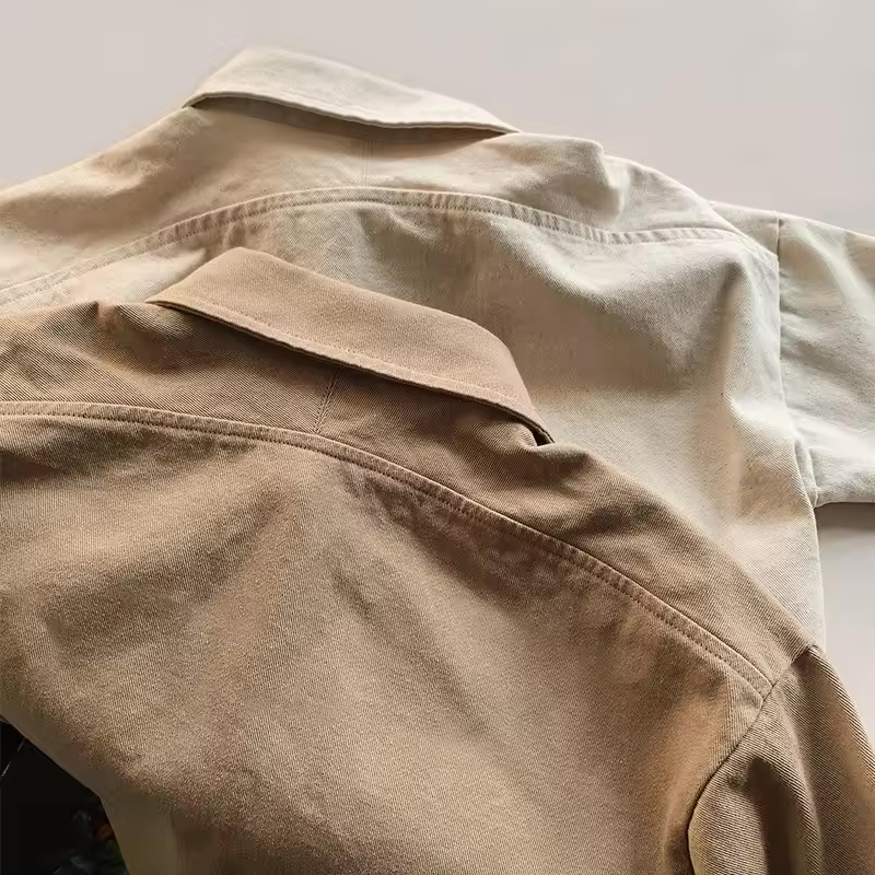 Miles Button Up Shirt in Khaki