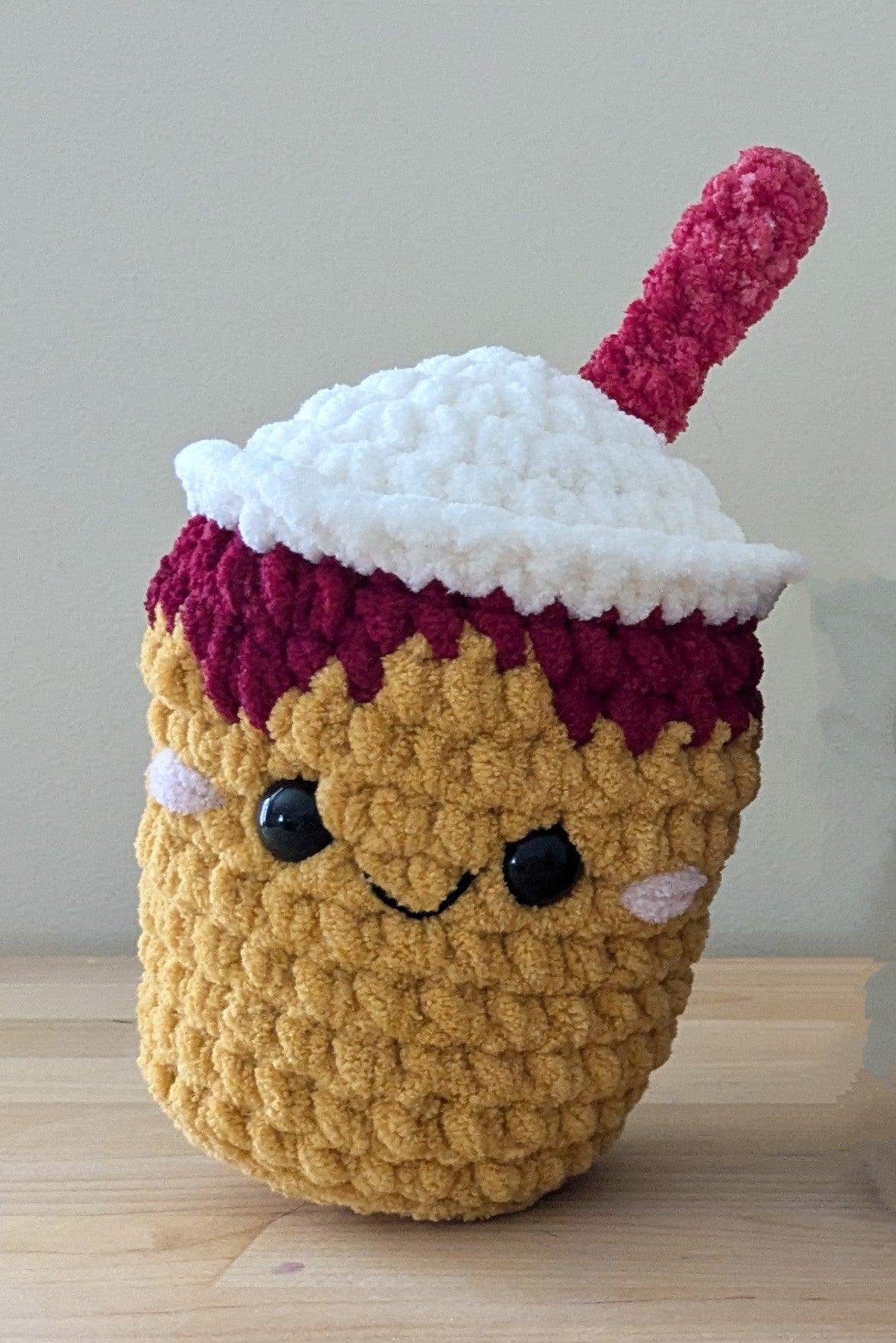 Chubby Boba Tea Crochet Plush