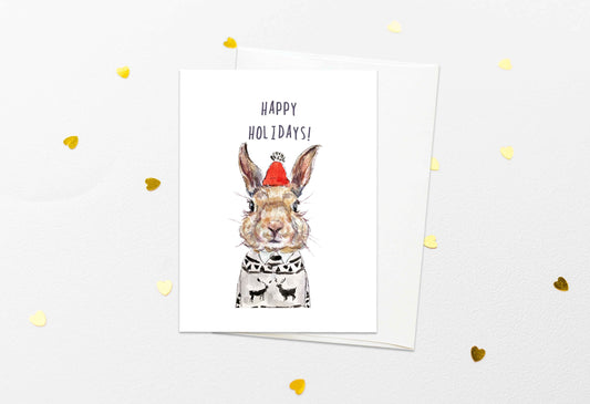 Rabbit Holiday Card