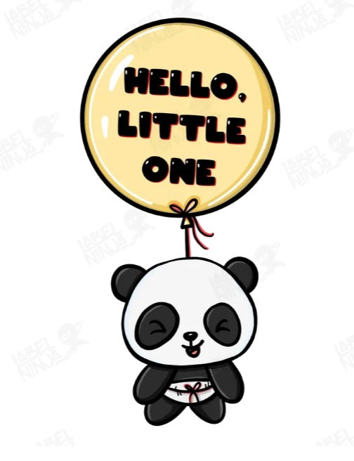 Hello Little One Panda Sticker