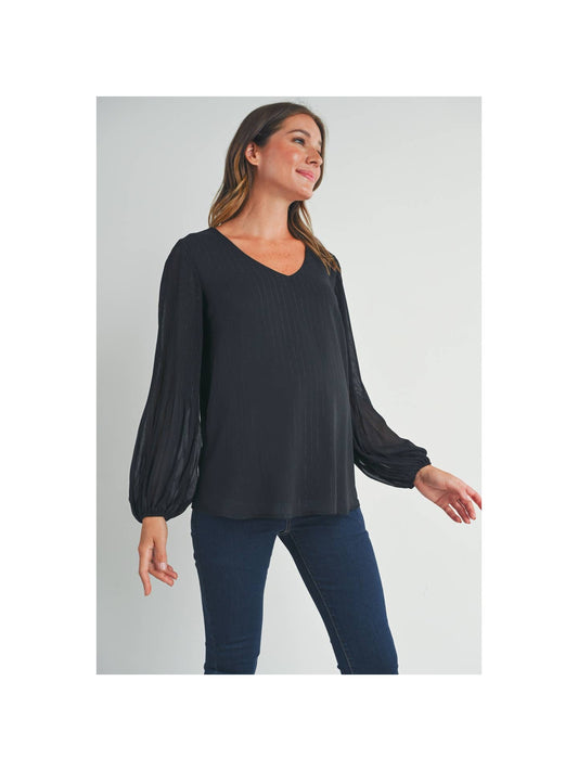 Anika Pleated Blouse