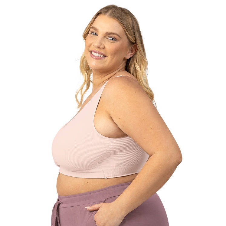 Sublime® Adjustable Crossover Nursing & Lounge Bra in Soft Pink