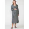 Bailey Charcoal Top, Skirt & Cardigan 3 Piece Set