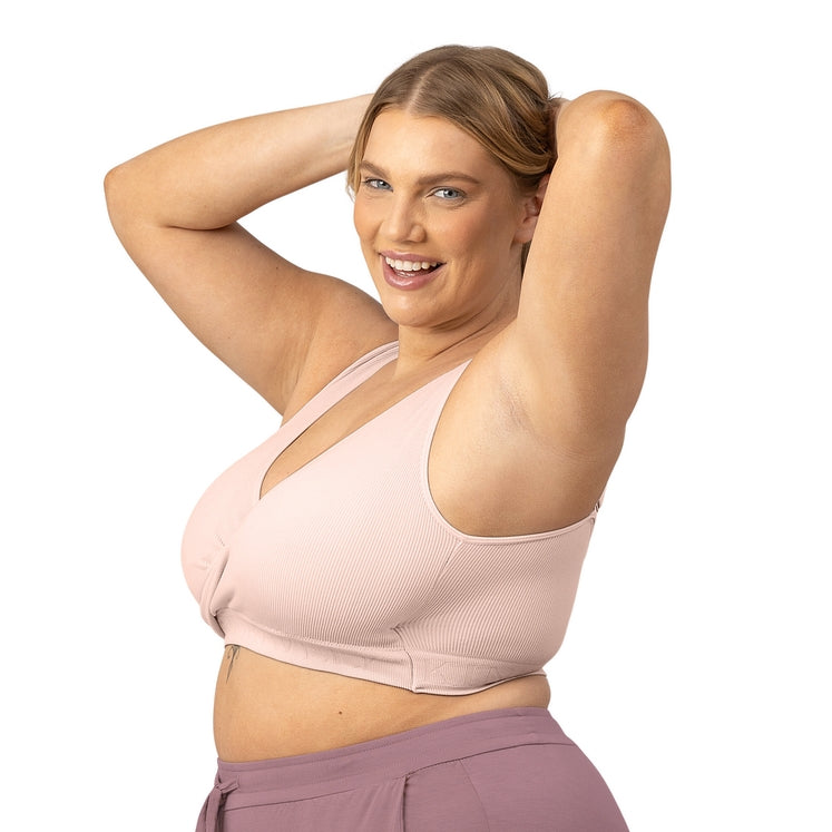 Sublime® Adjustable Crossover Nursing & Lounge Bra in Soft Pink