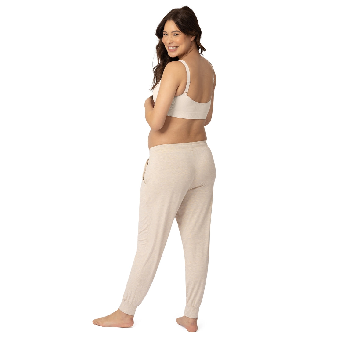 Everyday Maternity & Postpartum Lounge Joggers in Oatmeal Heather