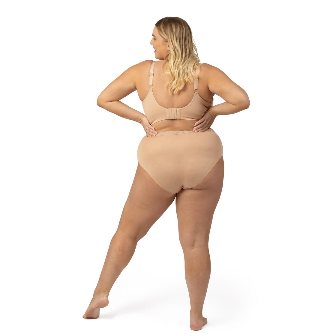 Super Busty Sublime® Hands-Free Pumping & Nursing Bra in Beige