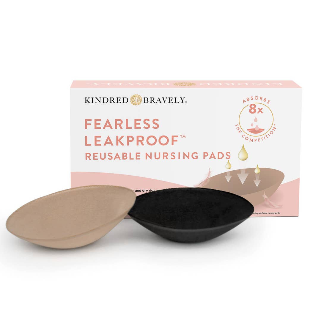 Fearless Leakproof Reusable Nursing Pads in Black/Beige