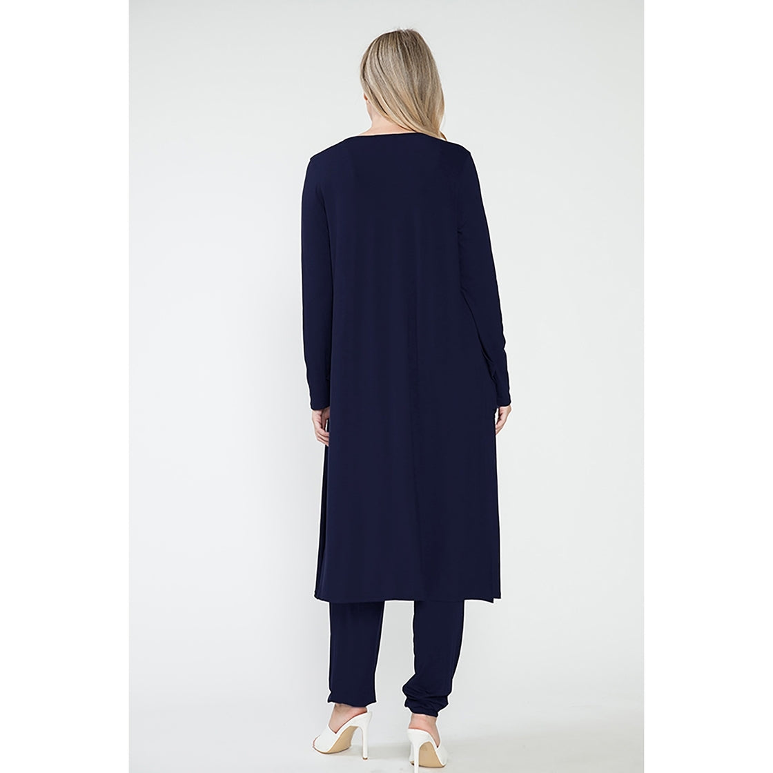 Emmaline Navy Jumpsuit & Long Cardigan 3 Piece Set