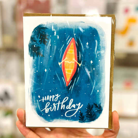 Canoe Birthday Card