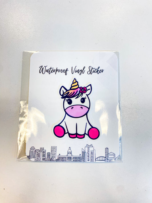 Pink Unicorn Sticker