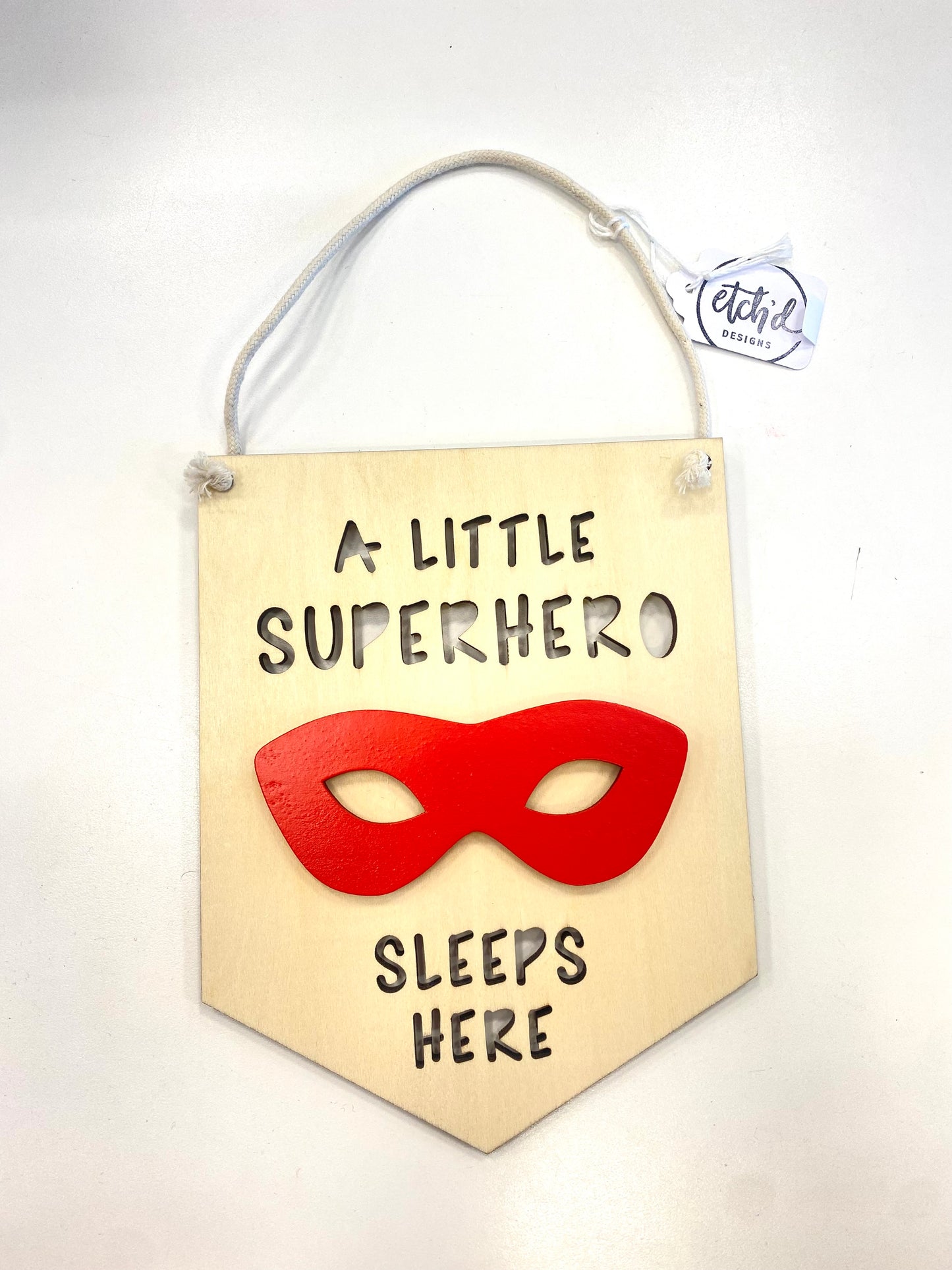 A Little Superhero Sleeps Here Banner