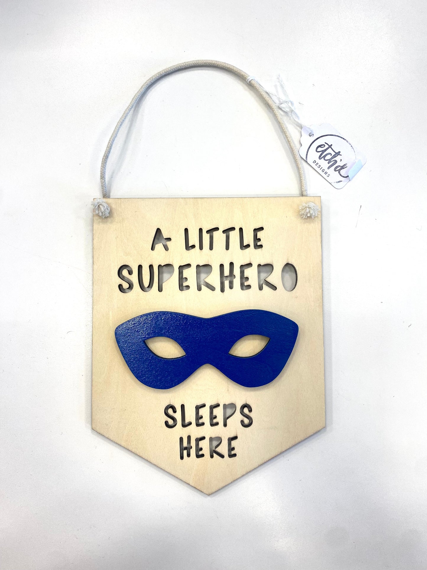 A Little Superhero Sleeps Here Banner